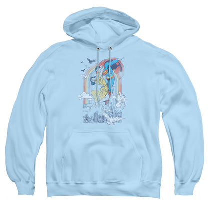Dc Rainbow Love Mens Hoodie Light Blue