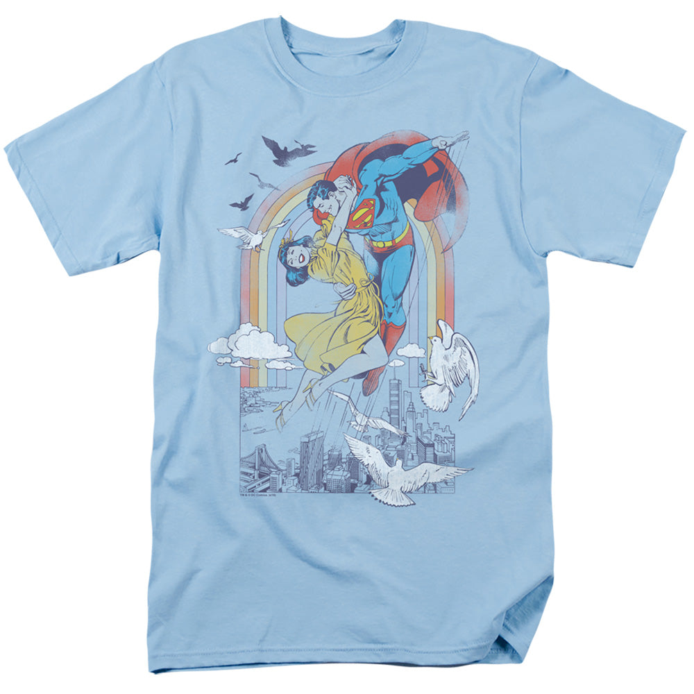 Dc Rainbow Love Mens T Shirt Light Blue