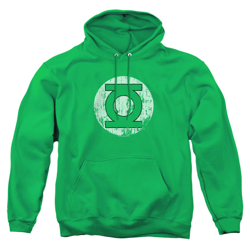 Dc Distressed Lantern Logo Mens Hoodie Kelly Green