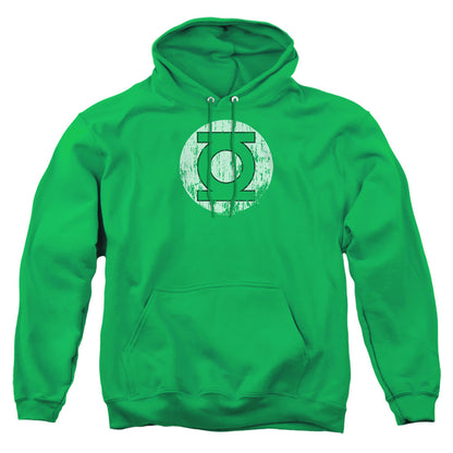 Dc Distressed Lantern Logo Mens Hoodie Kelly Green