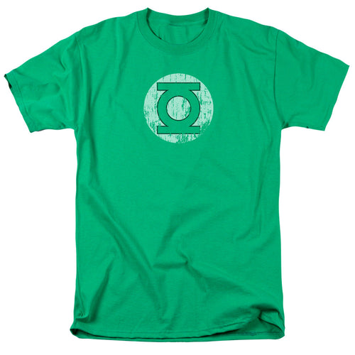 Dc Distressed Lantern Logo Mens T Shirt Kelly Green