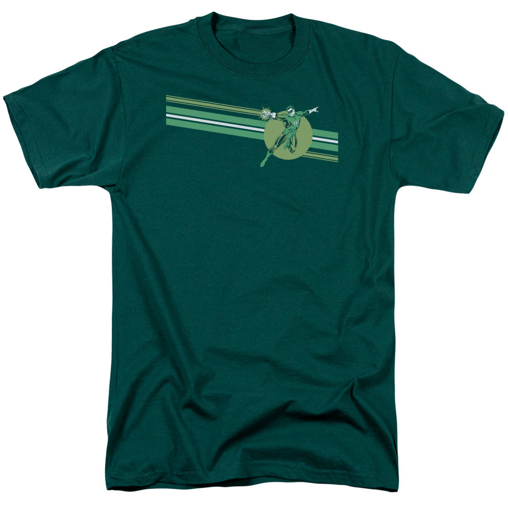 DC Comics Lantern Stripe Mens T Shirt Hunter Green