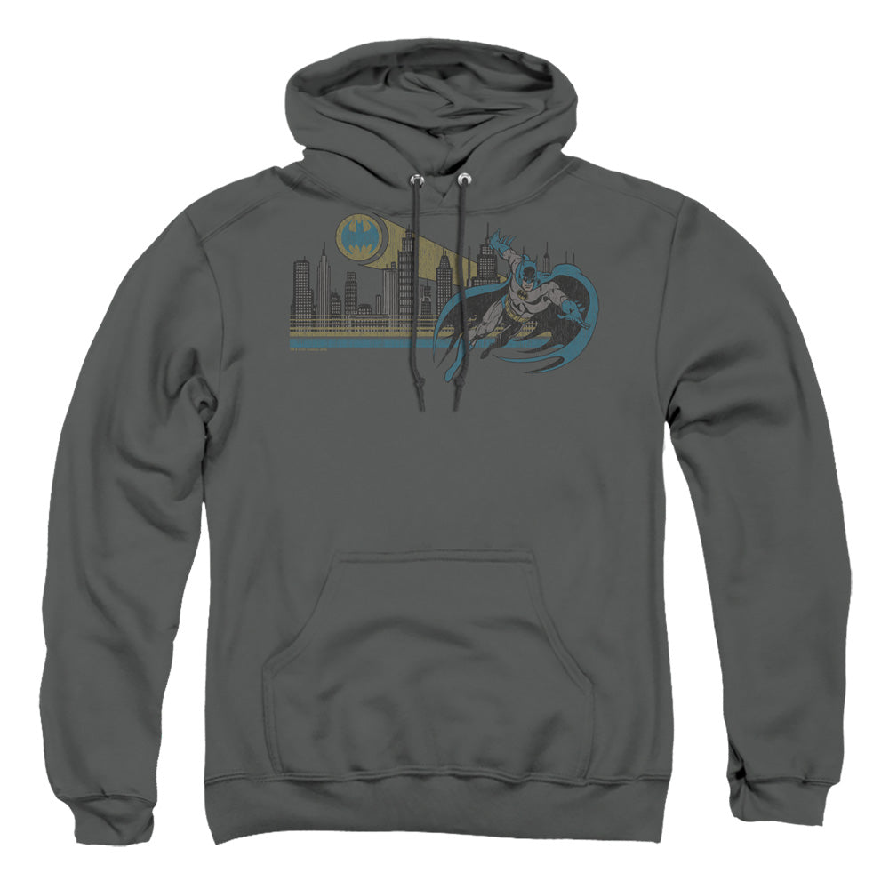 Dc Gotham Retro Mens Hoodie Charcoal