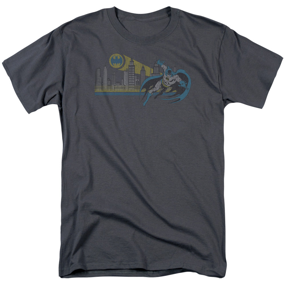 DC Comics Gotham Retro Mens T Shirt Charcoal