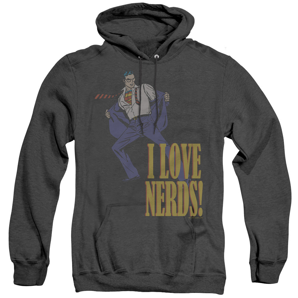 Dc I Love Nerds Heather Mens Hoodie Black