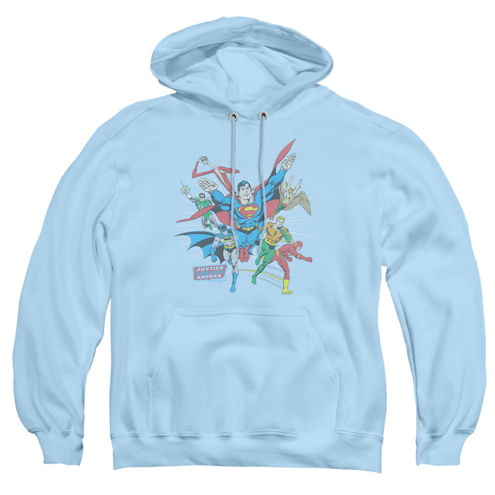 Dc Lead The Charge Mens Hoodie Light Blue