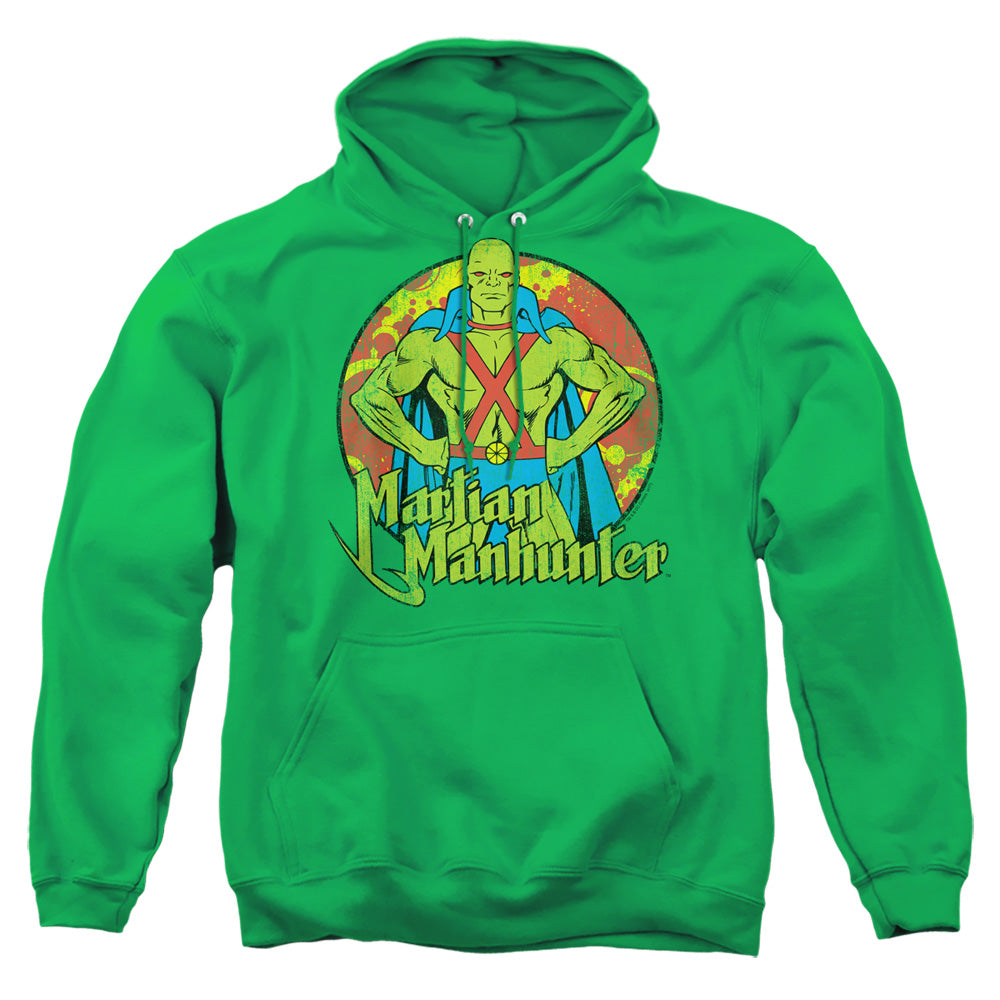 Dc Martian Manhunter Mens Hoodie Kelly Green