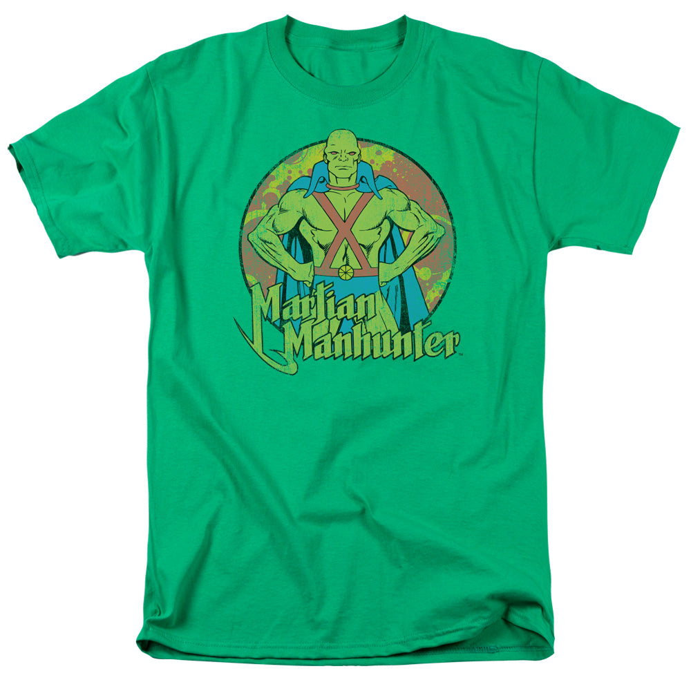 Dc Martian Manhunter Mens T Shirt Kelly Green