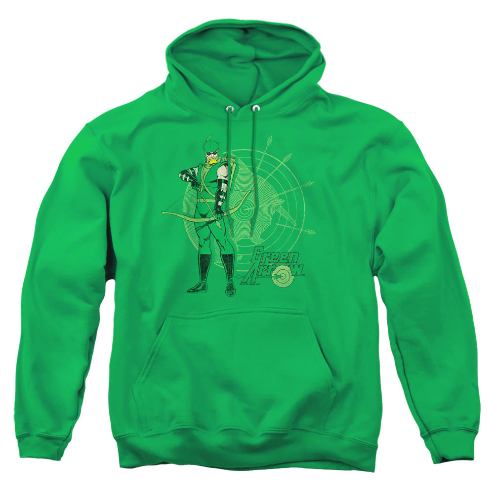 Dc Arrow Target Mens Hoodie Kelly Green