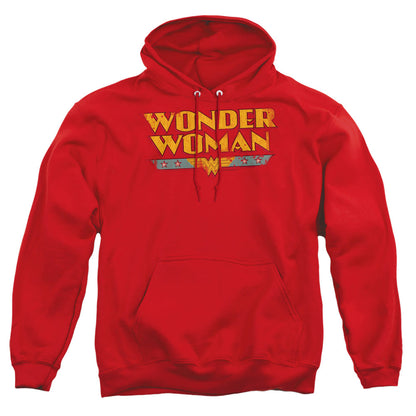 Dc Wonder Woman Logo Mens Hoodie Red