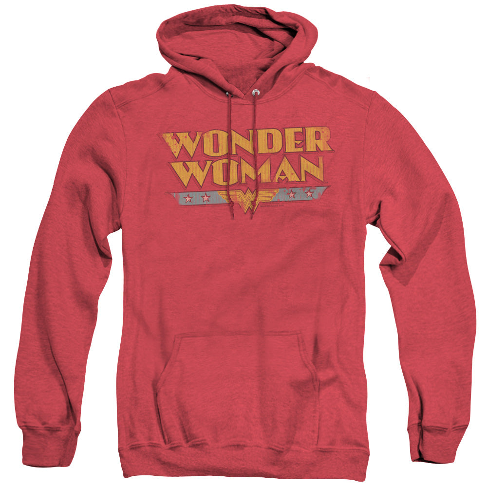 Dc Wonder Woman Logo Heather Mens Hoodie Red