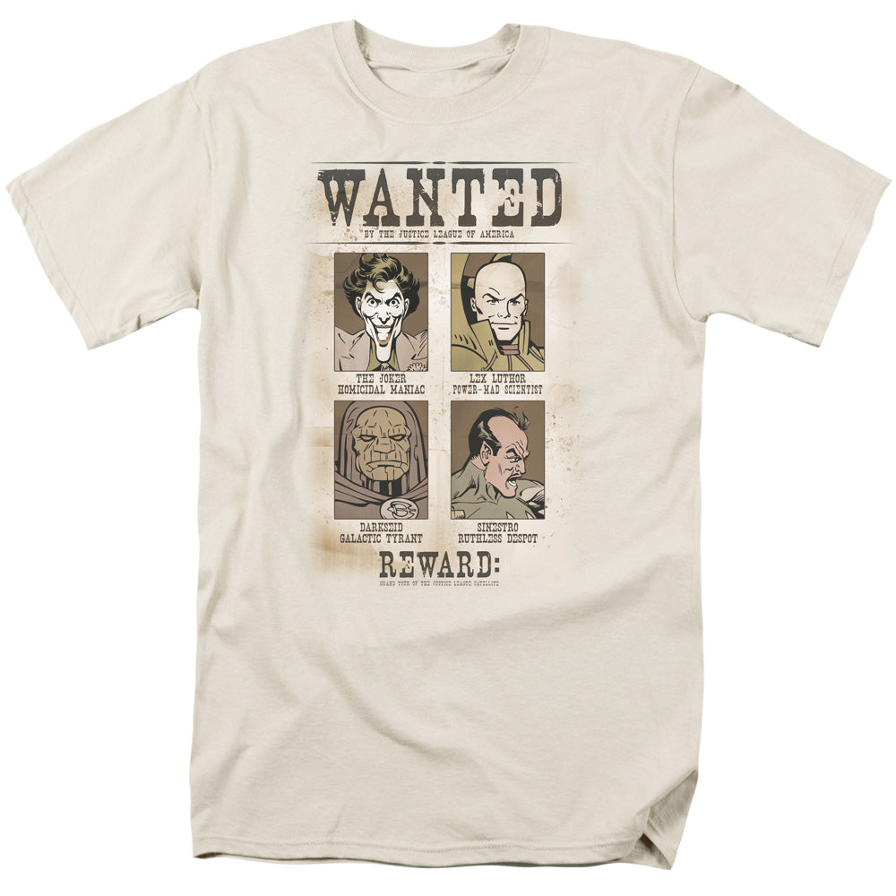 Dc Wanted Poster Mens T Shirt Cream