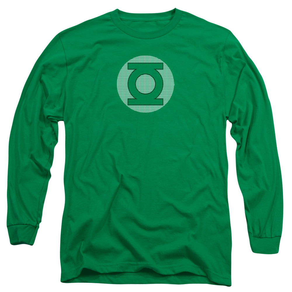 Dc Gl Little Logos Mens Long Sleeve Shirt Kelly Green Officially Licensed