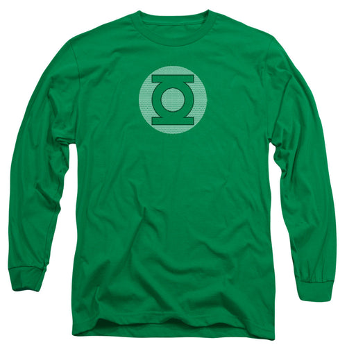 DC Comics Gl Little Logos Mens Long Sleeve Shirt Kelly Green