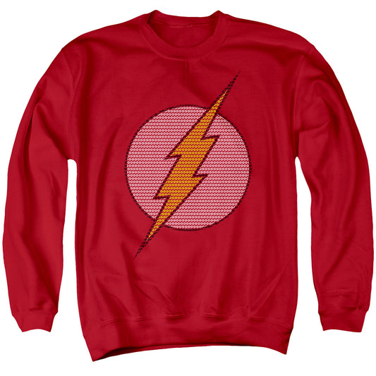 Dc Flash Flash Little Logos Mens Crewneck Sweatshirt Red Officially Licensed