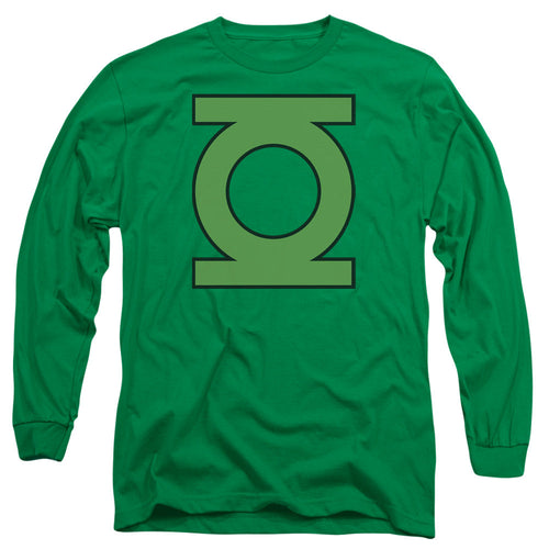 DC Comics Gl Emblem Mens Long Sleeve Shirt Kelly Green