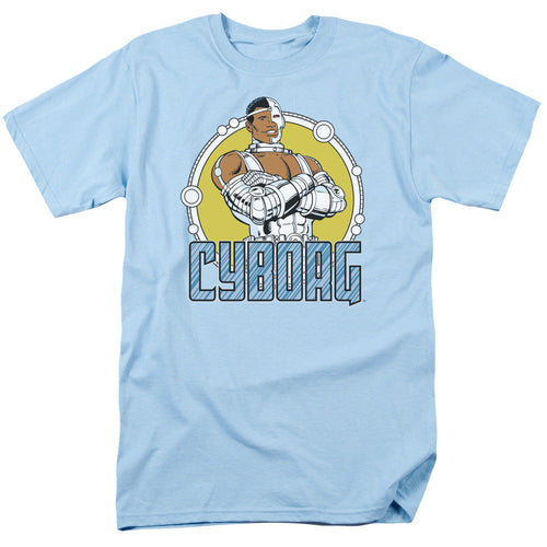 DC Comics Cyborg Mens T Shirt Carolina Blue