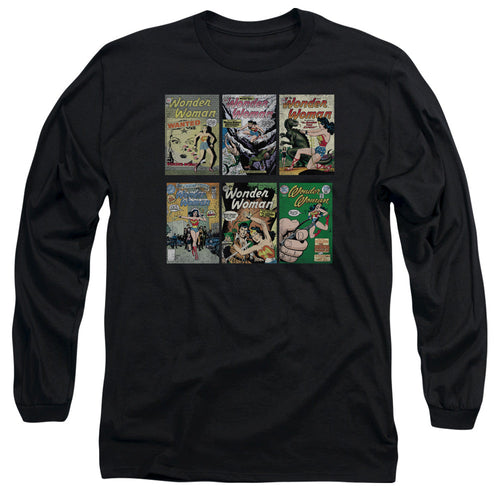 DC Comics Ww Covers Mens Long Sleeve Shirt Black