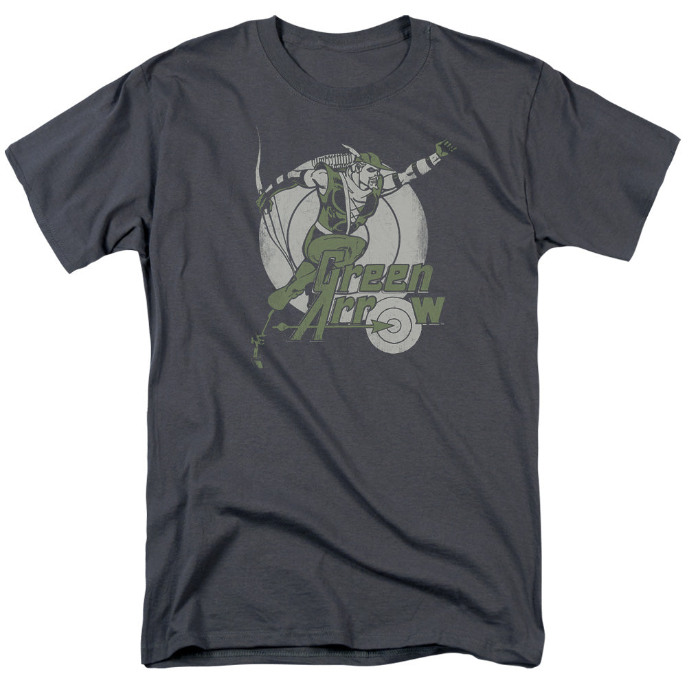 DC Comics Right on Target Mens T Shirt Charcoal