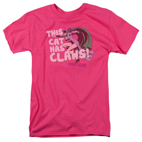 DC Comics Claws Mens T Shirt Hot Pink