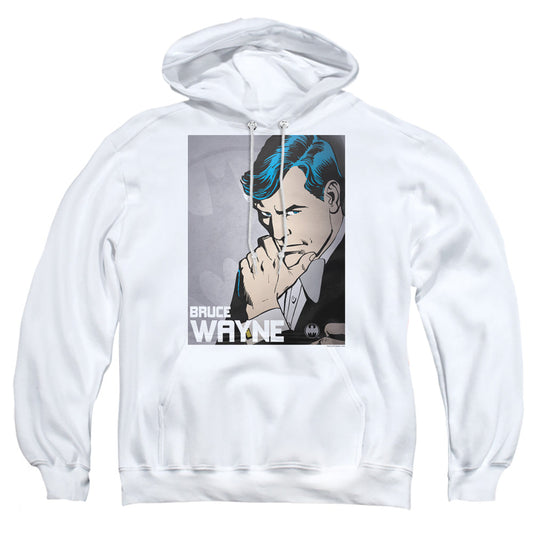 Dc Bruce Wayne Mens Hoodie White