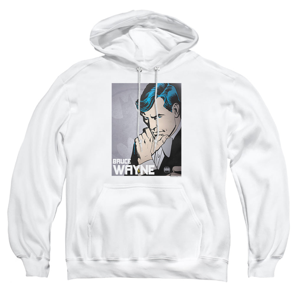 Dc Bruce Wayne Mens Hoodie White