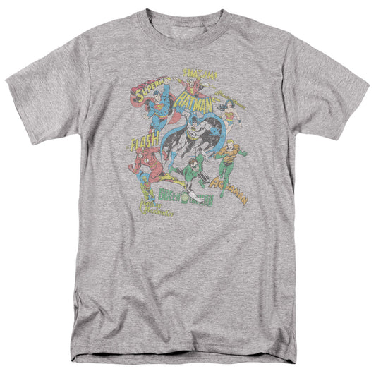 DC Comics Super Collage Mens T Shirt Silver