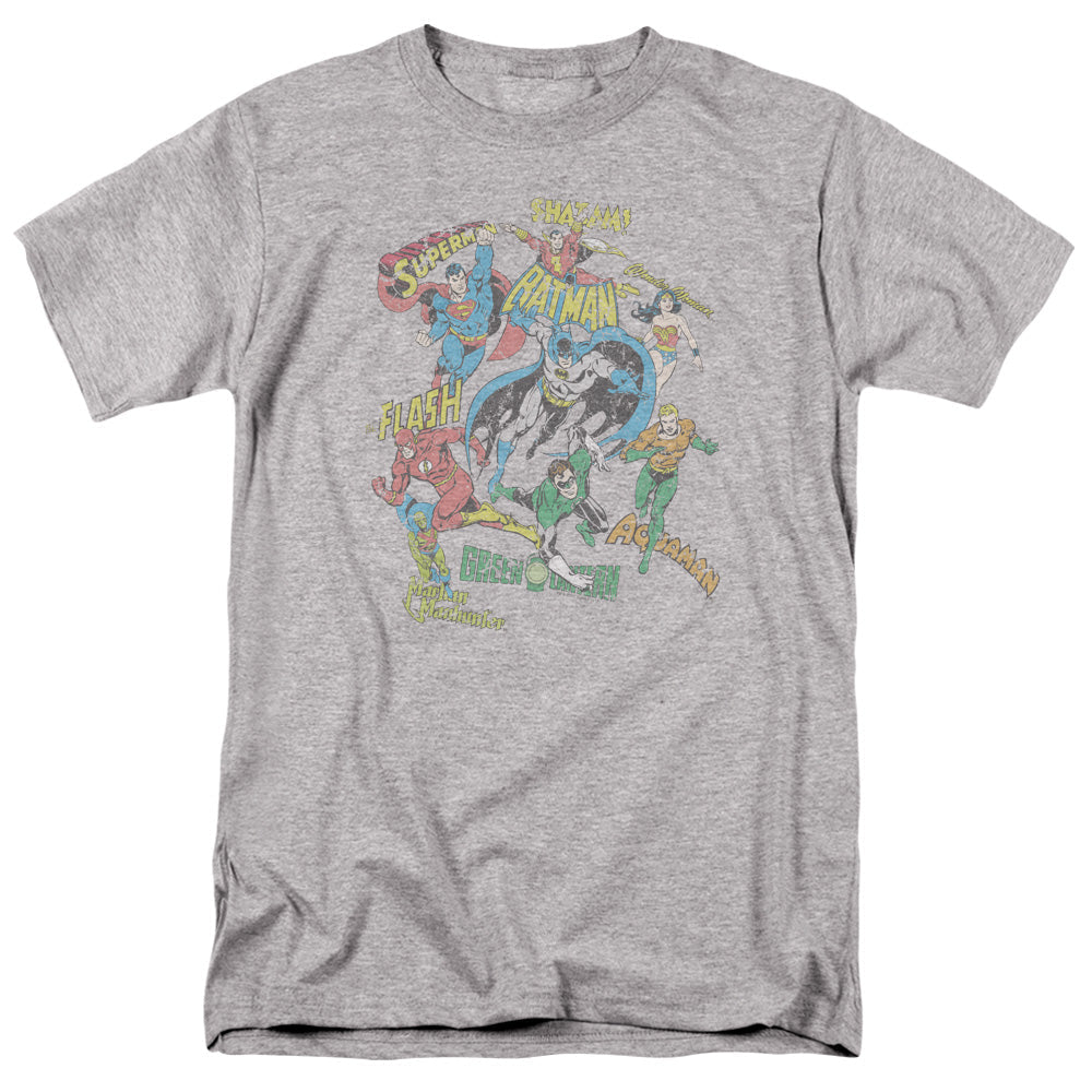 Dc Super Collage Mens T Shirt Silver