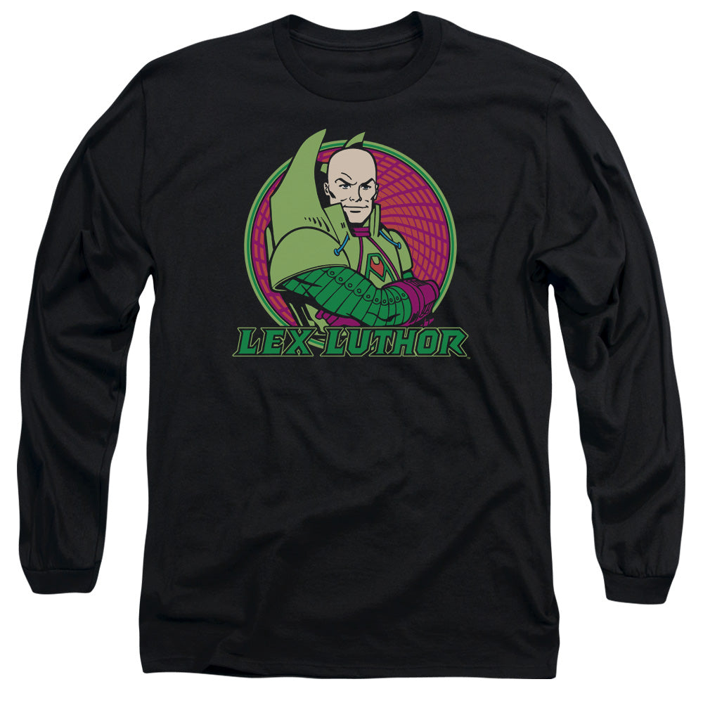 Dc Lex Luthor Mens Long Sleeve Shirt Black Officially Licensed