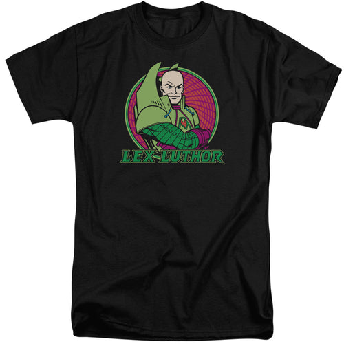 DC Comics Lex Luthor Mens Tall T Shirt Adult Tall Black
