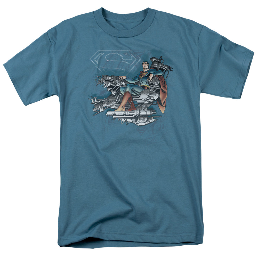 DC Comics Super Mind Mens T Shirt Slate