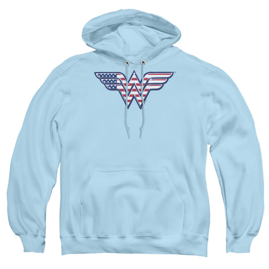 Dc Red,White & Blue Mens Hoodie Light Blue