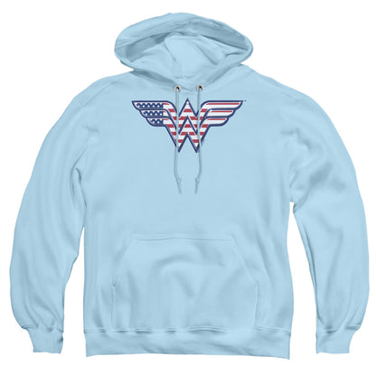 Dc Red,White & Blue Mens Hoodie Light Blue