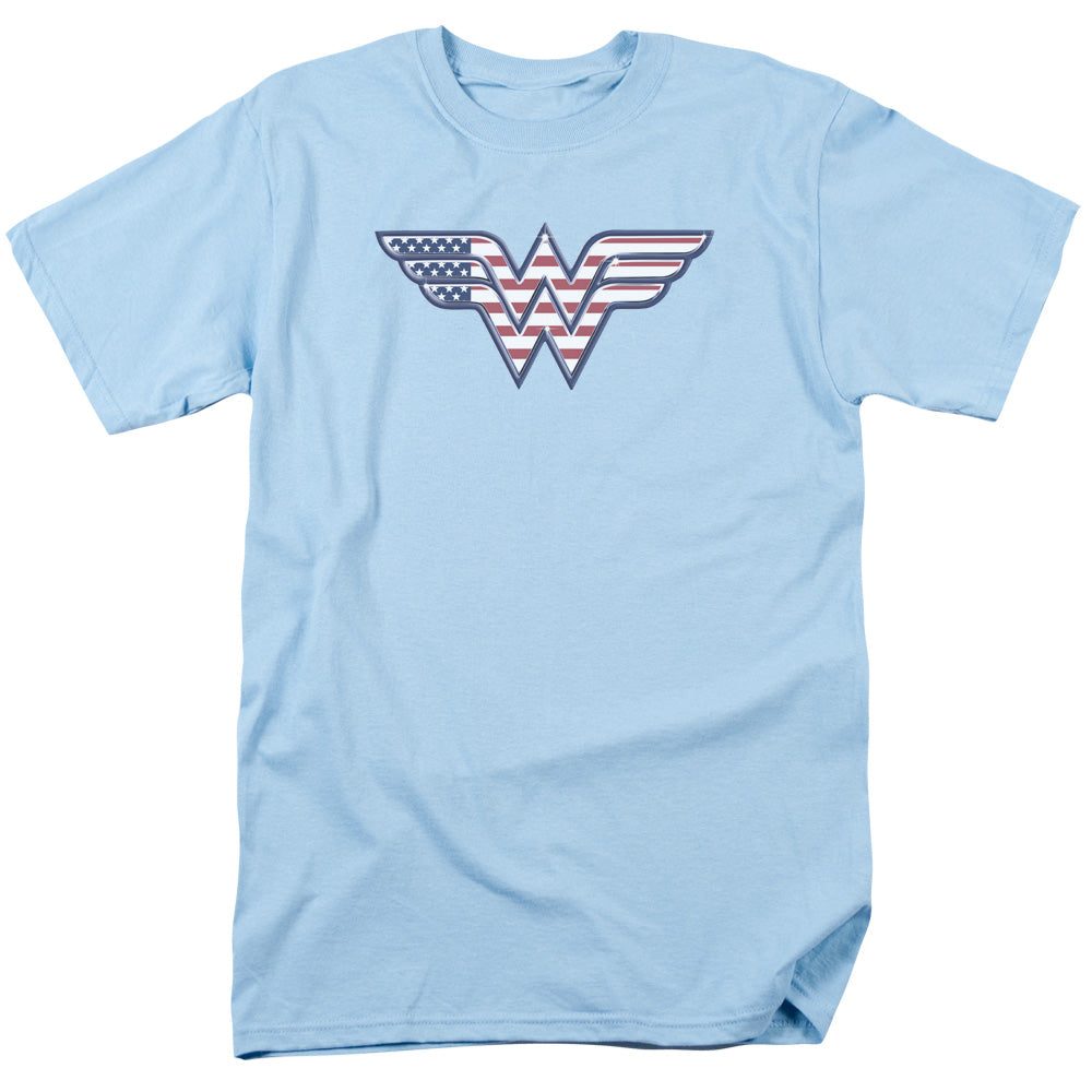 Dc Red,White & Blue Mens T Shirt Light Blue