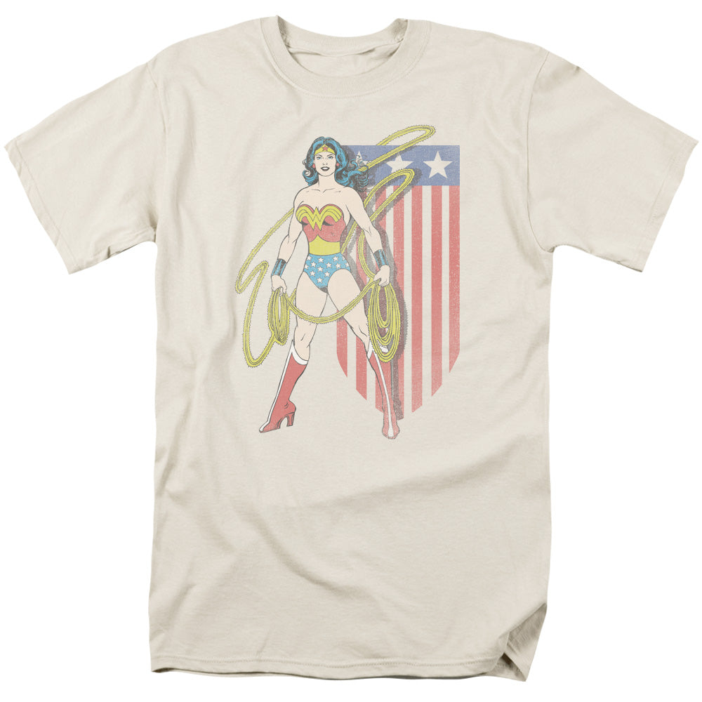 Dc Usa Banner Mens T Shirt Cream