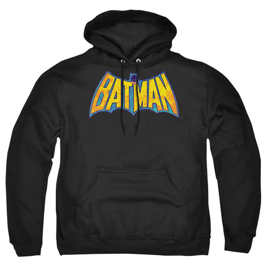 Dco Batman Neon Distress Logo Mens Hoodie Black