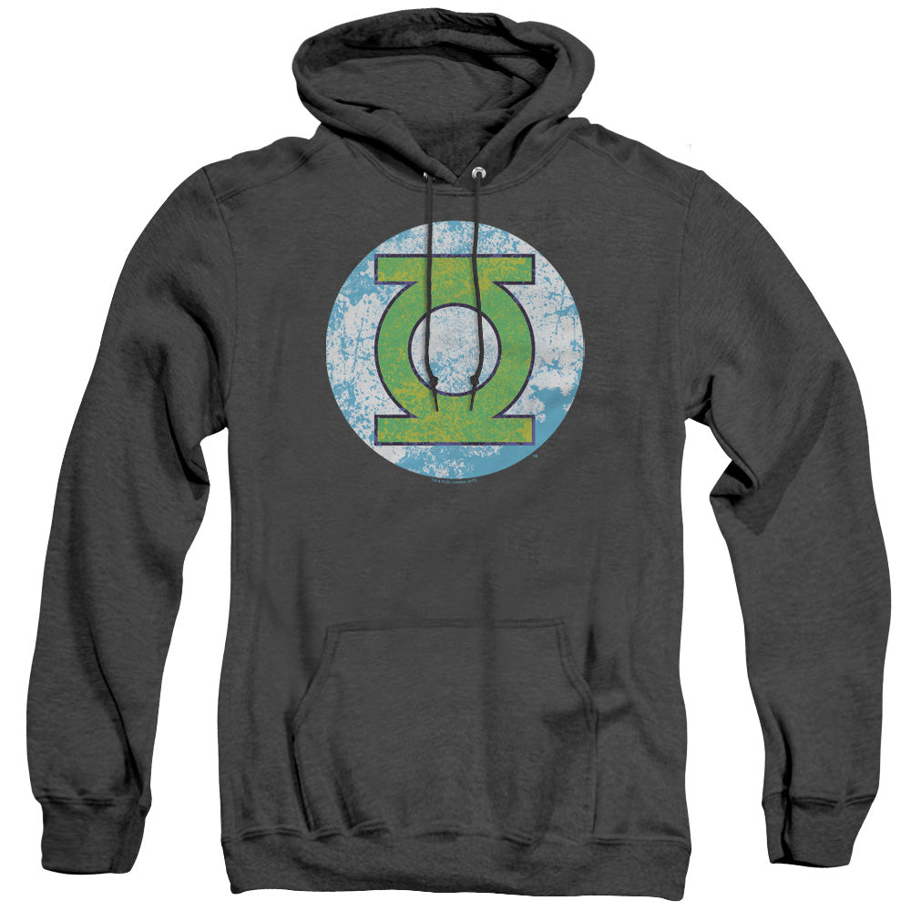 DC Comics Gl Neon Distress Logo Heather Mens Hoodie Black
