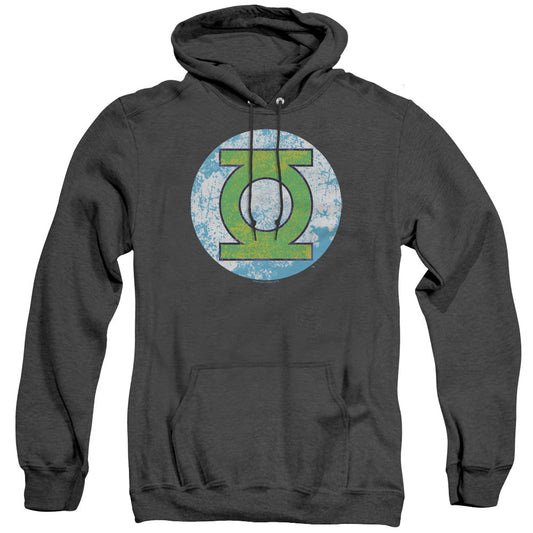 DC Comics Gl Neon Distress Logo Heather Mens Hoodie Black