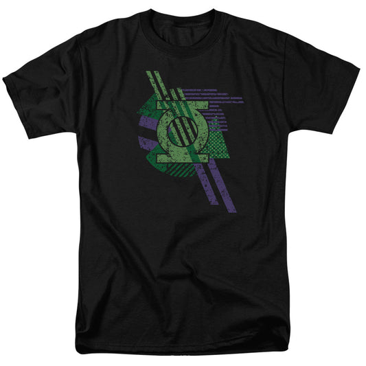 DC Comics Lantern Shapes Mens T Shirt Black