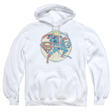 Load image into Gallery viewer, Dco Retro Superman Iron On Mens Hoodie White
