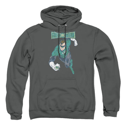 Dco Desaturated Green Lantern Mens Hoodie Charcoal