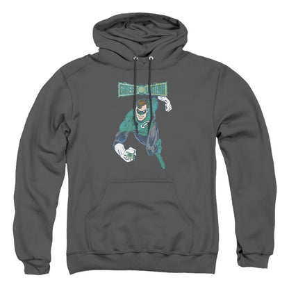 Dco Desaturated Green Lantern Mens Hoodie Charcoal