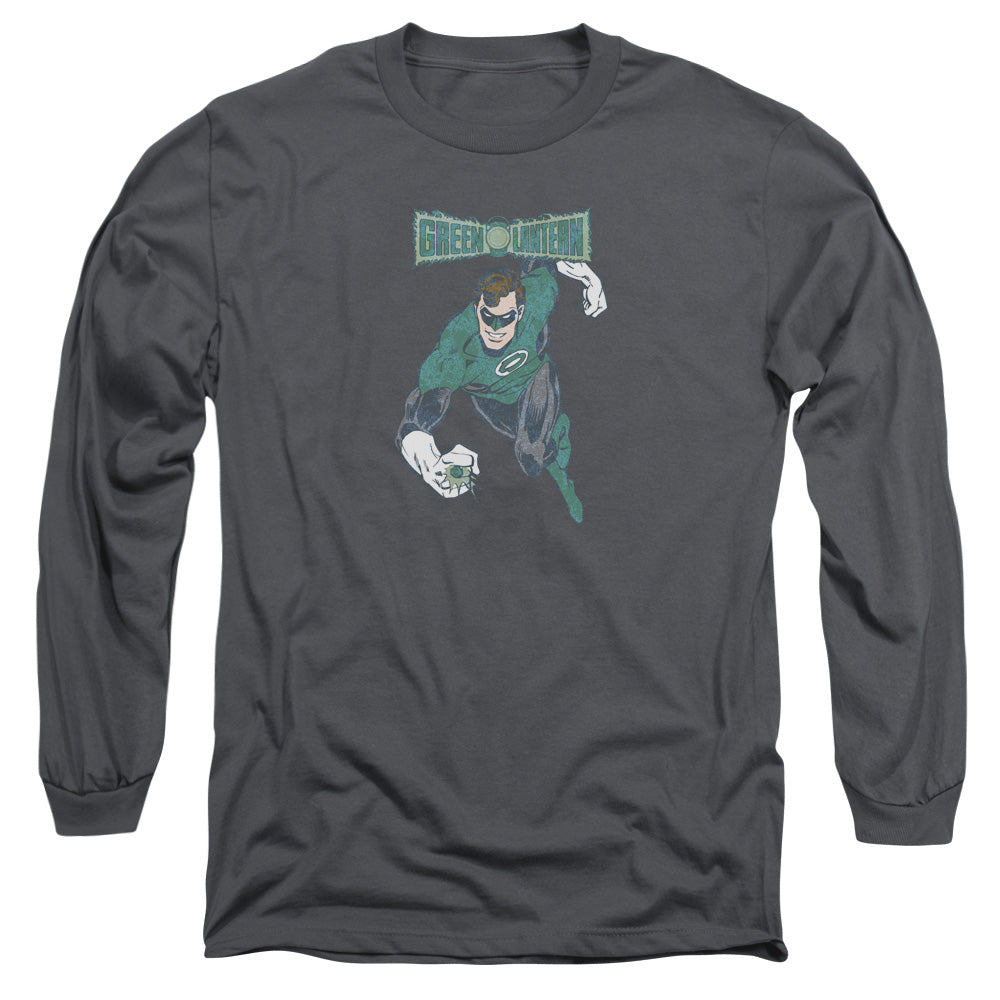 Dco Desaturated Green Lantern Mens Long Sleeve Shirt Charcoal Officially Licensed