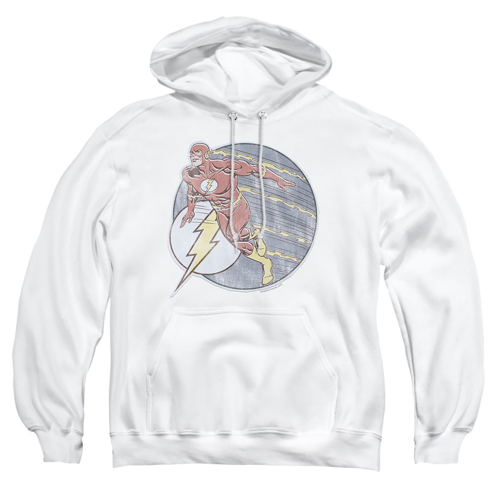 Dc Flash Retro Flash Iron On Mens Hoodie White