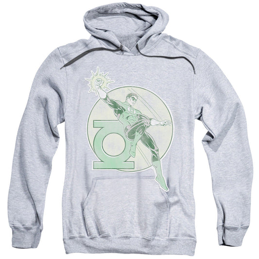 DC Comics Retro Lantern Iron on Mens Hoodie Athletic Heather