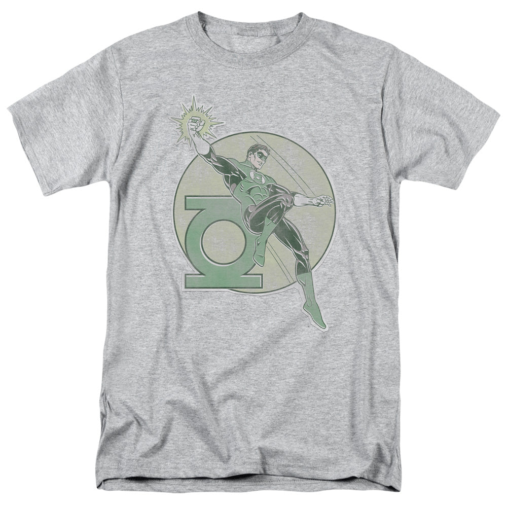 DC Comics Retro Lantern Iron on Mens T Shirt Athletic Heather