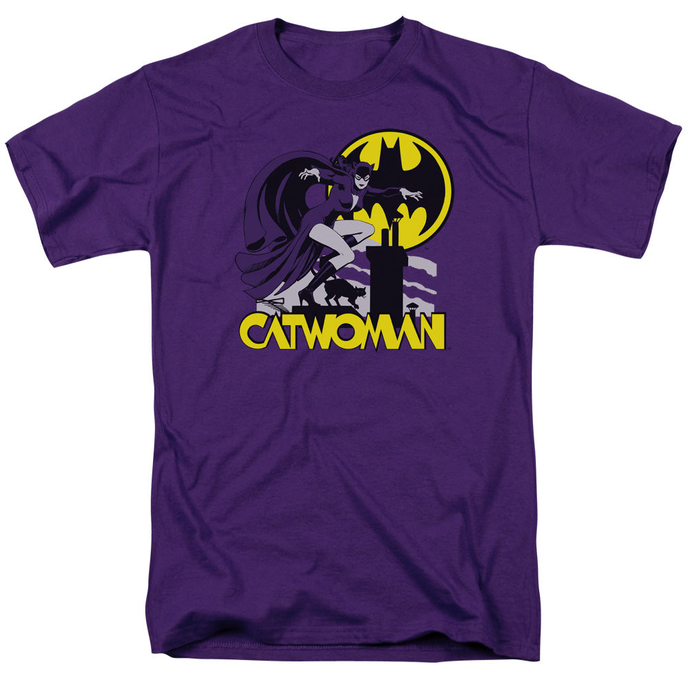 Dco Rooftop Cat Mens T Shirt Purple