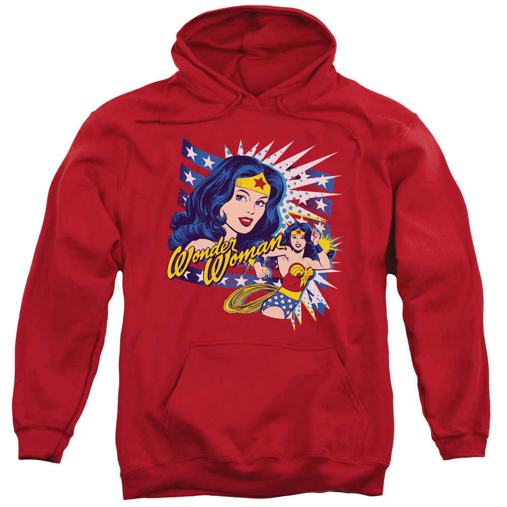DC Comics Pop Art Wonder Mens Hoodie Red