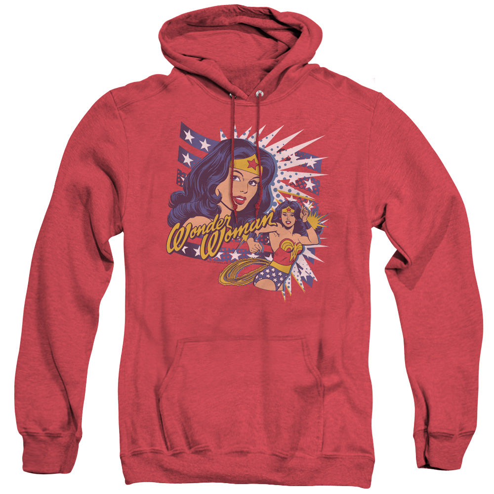 Dco Pop Art Wonder Heather Mens Hoodie Red