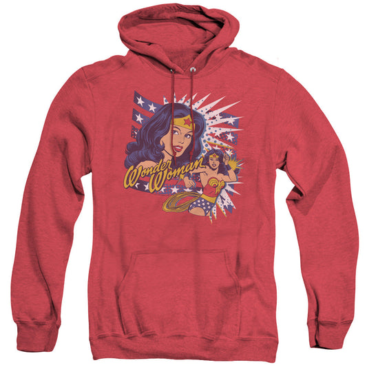DC Comics Pop Art Wonder Heather Mens Hoodie Red